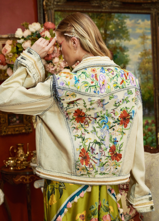 COUNTRY QUEEN EMBELLISHED DENIM JACKET