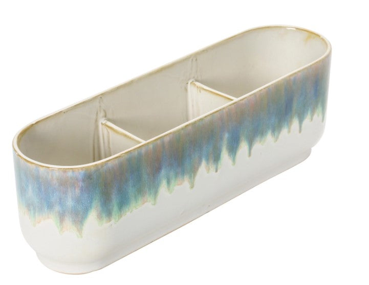 Stoneware Window Planter with 3 Sections