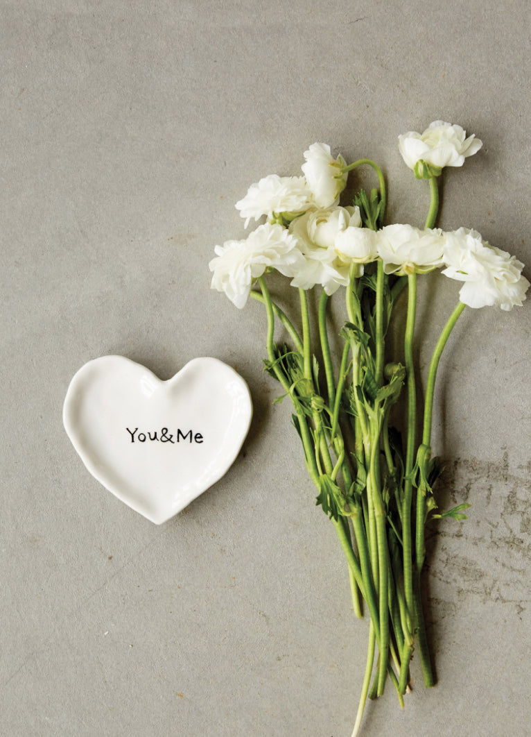 You & Me Ceramic Heart Dish