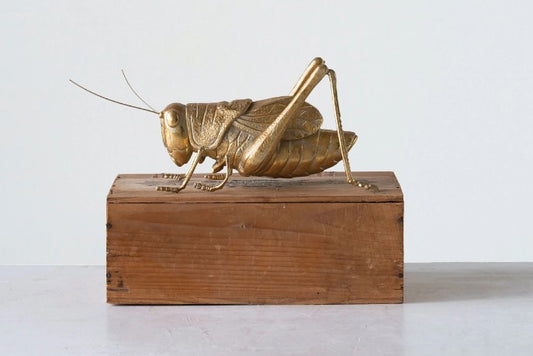 Resin Cricket, Gold Finish